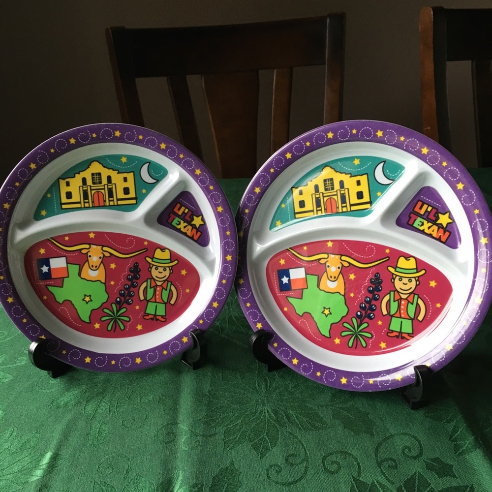 Lil Texan Kids Plate Set